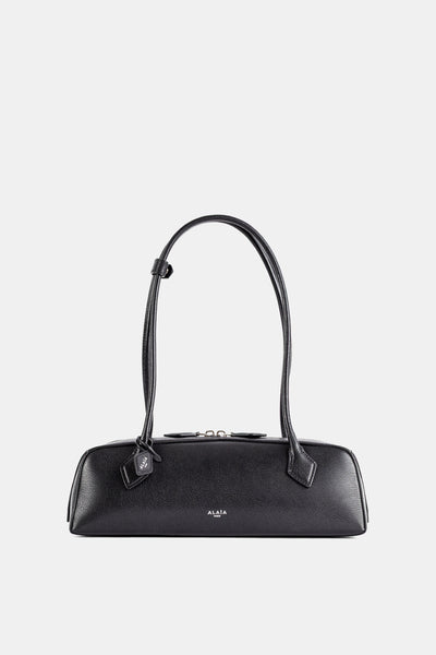 Le Teckel Medium shoulder bag in black goat leather