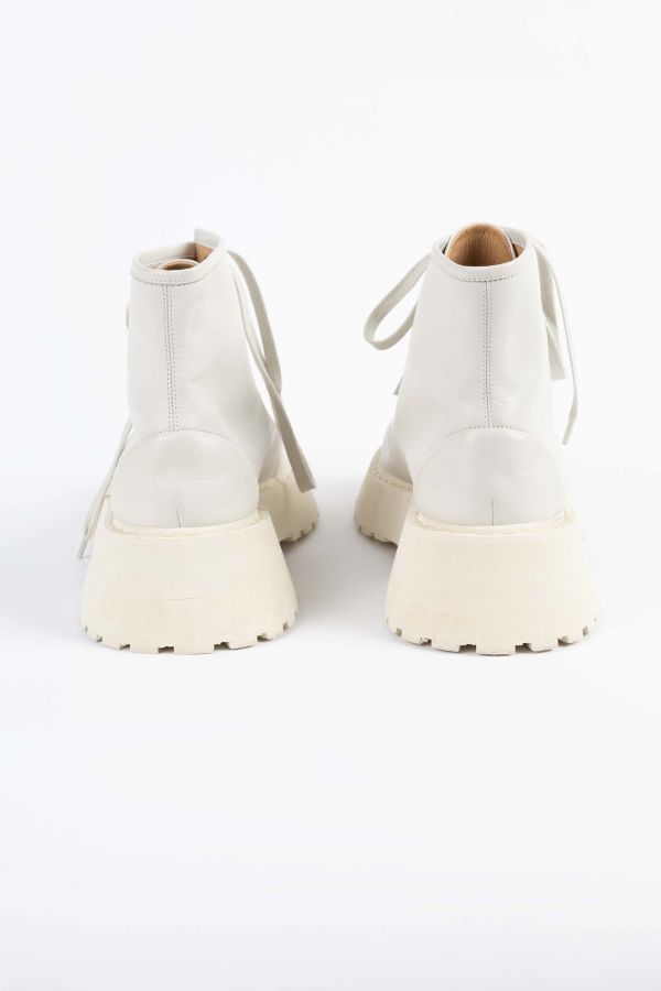 MARSÈLL White Lace-up boots