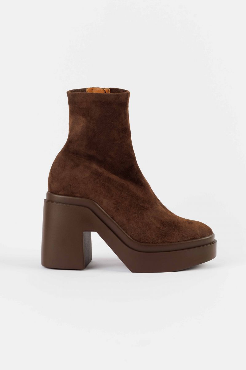 CLERGERIE NINA brown suede boots for women