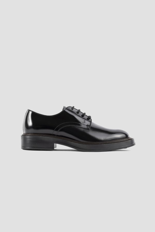 TOD'S Derby shoes in shiny black leather