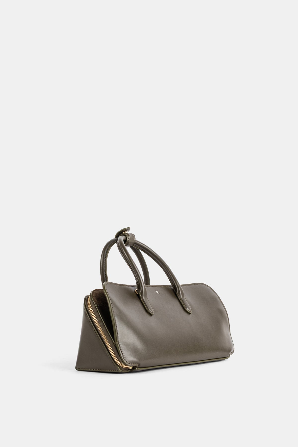 Sac Delta Small en cuir lisse vert kaki