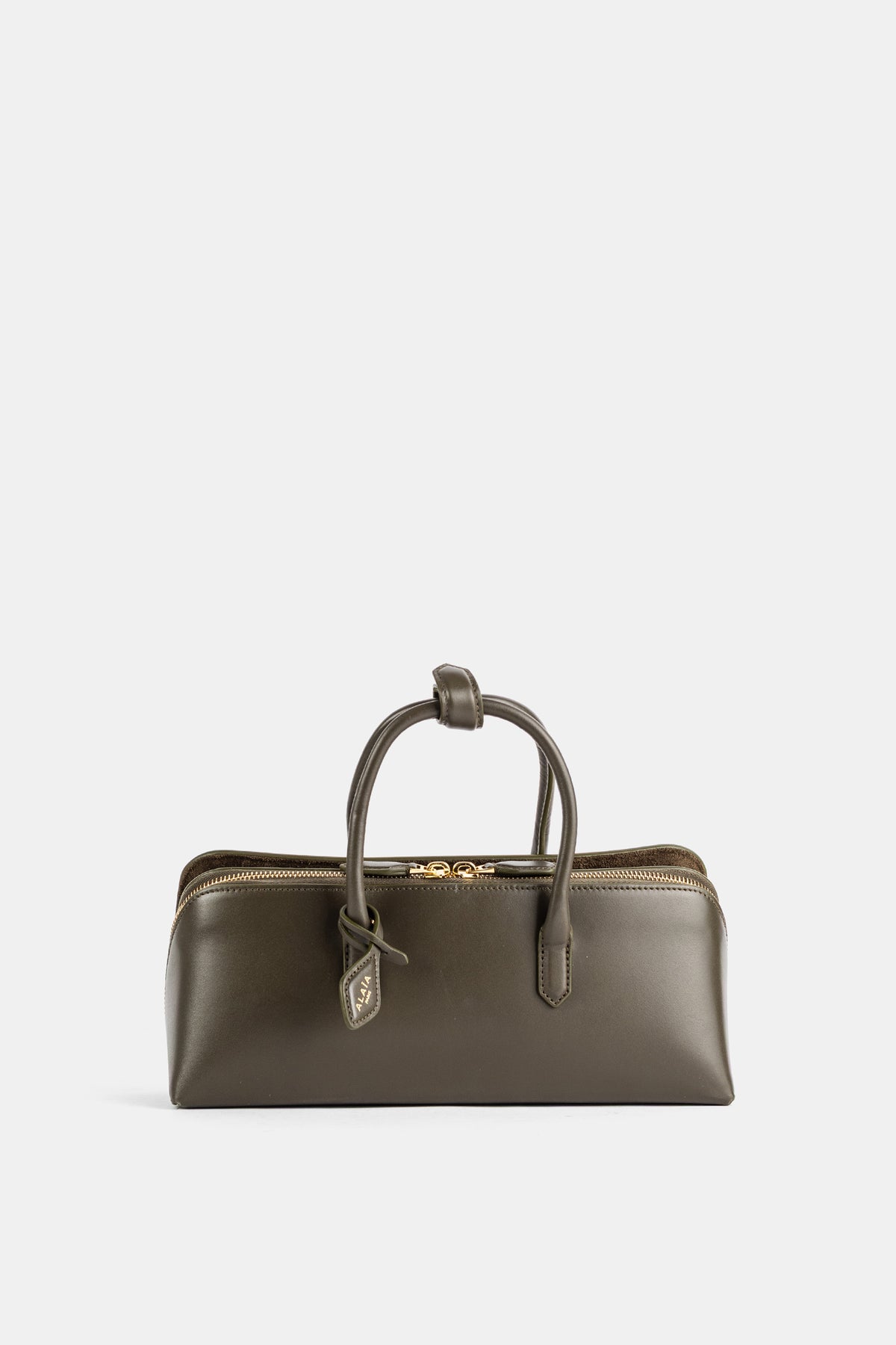 Sac Delta Small en cuir lisse vert kaki