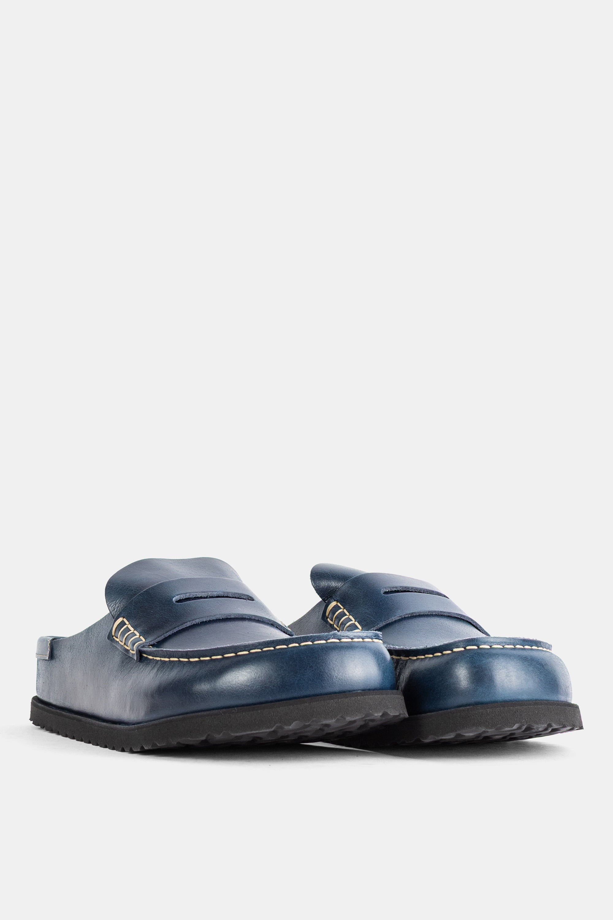 Birkenstock 1774 Naples Midnight Blue Leather Mules | Actuel B