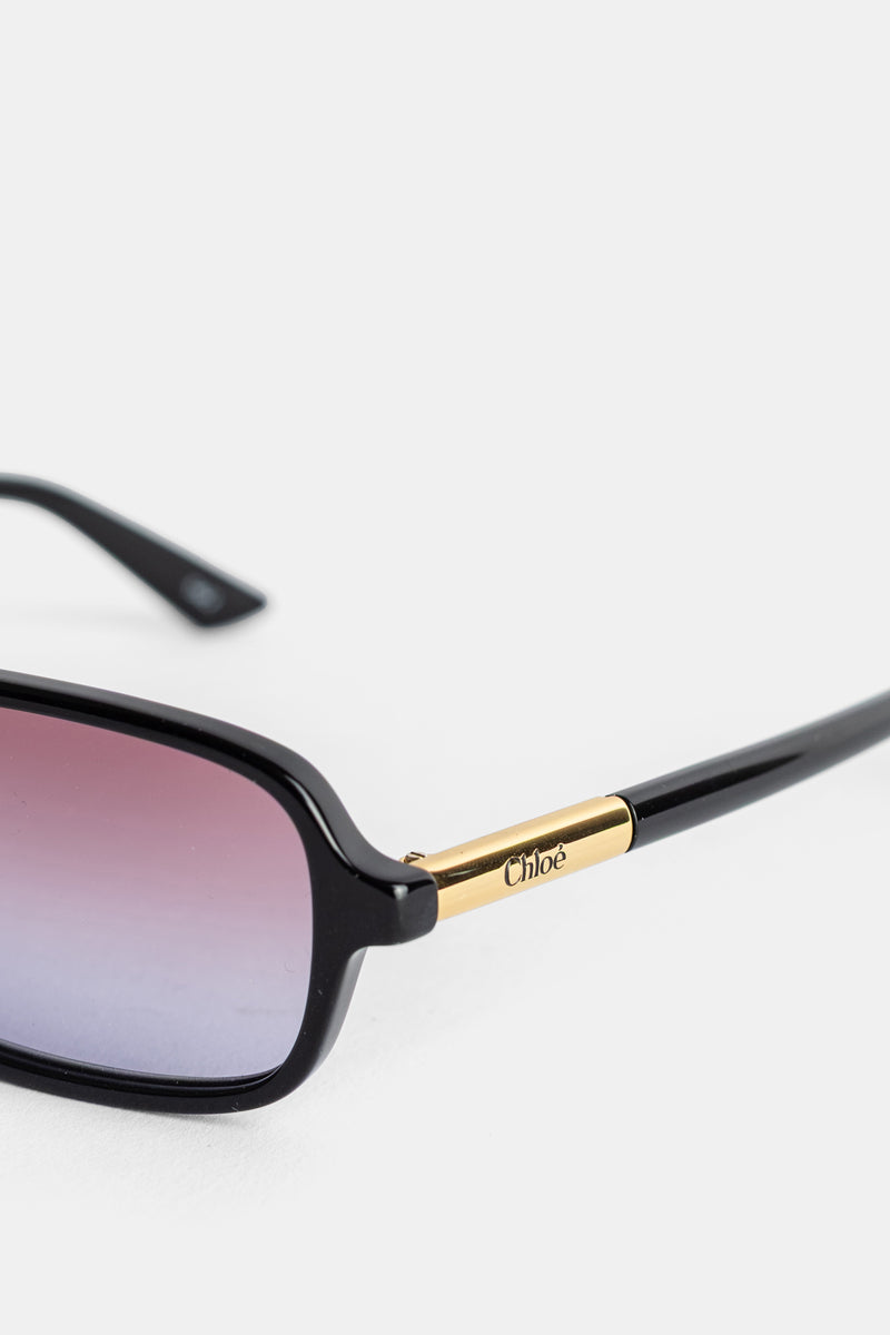 Lunettes de soleil Judy en acétate noir à verres dégradés Chloé