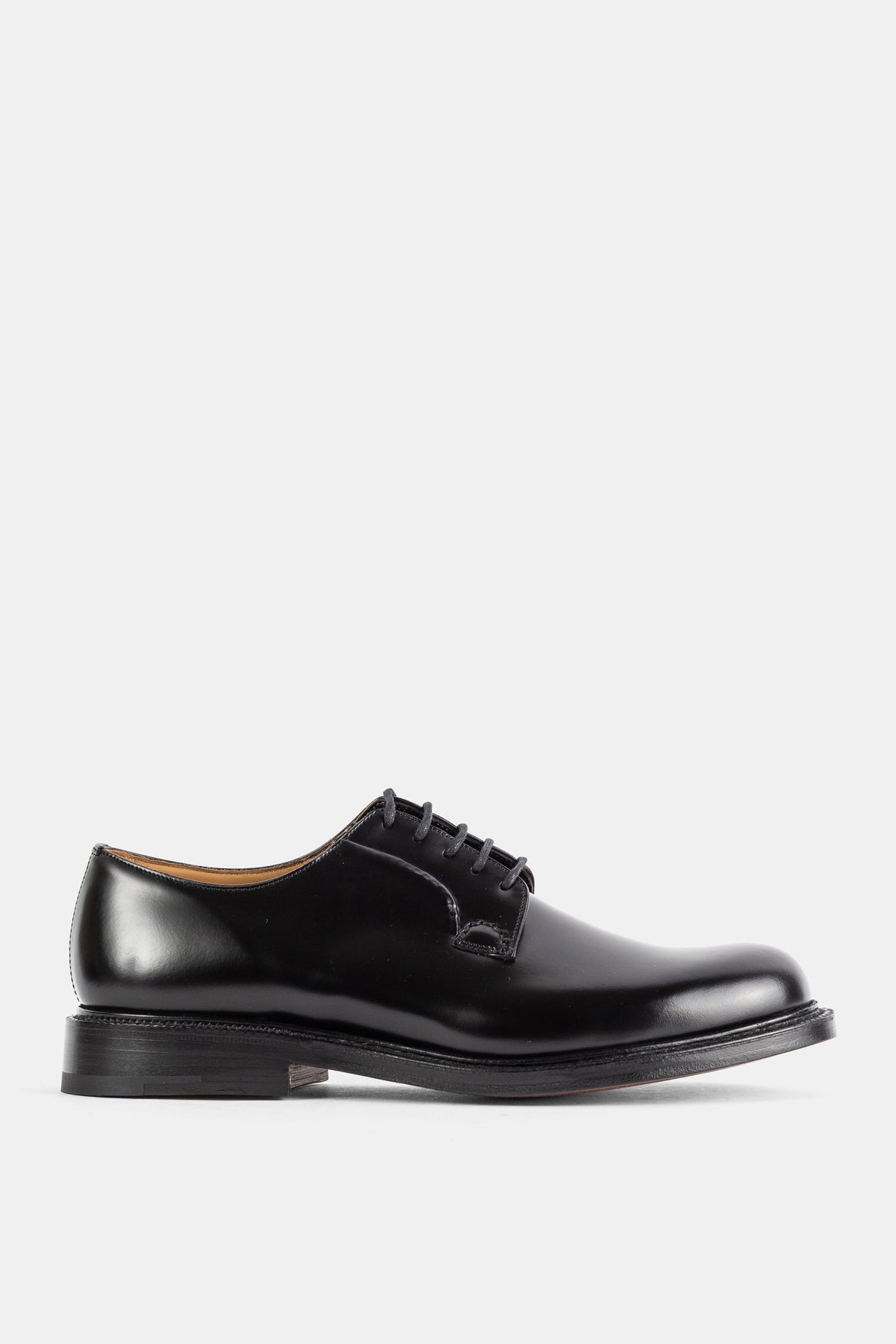 Church's derbies Shannon cuir poli lacets ronds bout rond semelle structurée noir homme