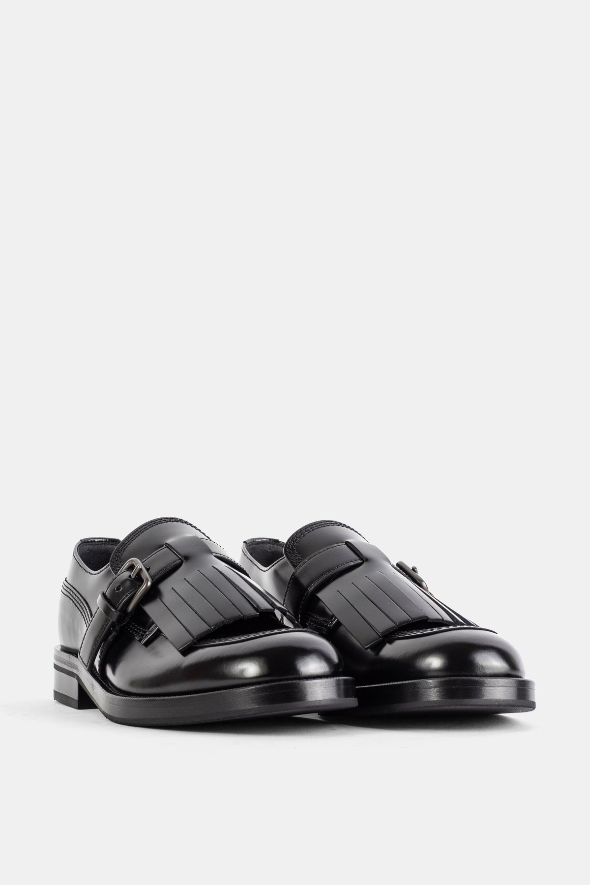 Church's derbies Piper paire assortie, boucle métal et kiltie plissée en cuir veau poli noir brillant