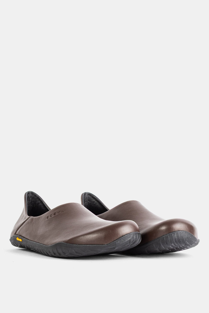 Mules en cuir Dalmara marron à semelle Vibram