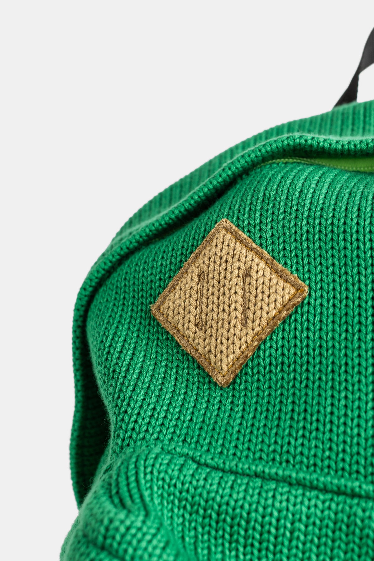 Sac à dos en maille verte à patchs losange Gim Context