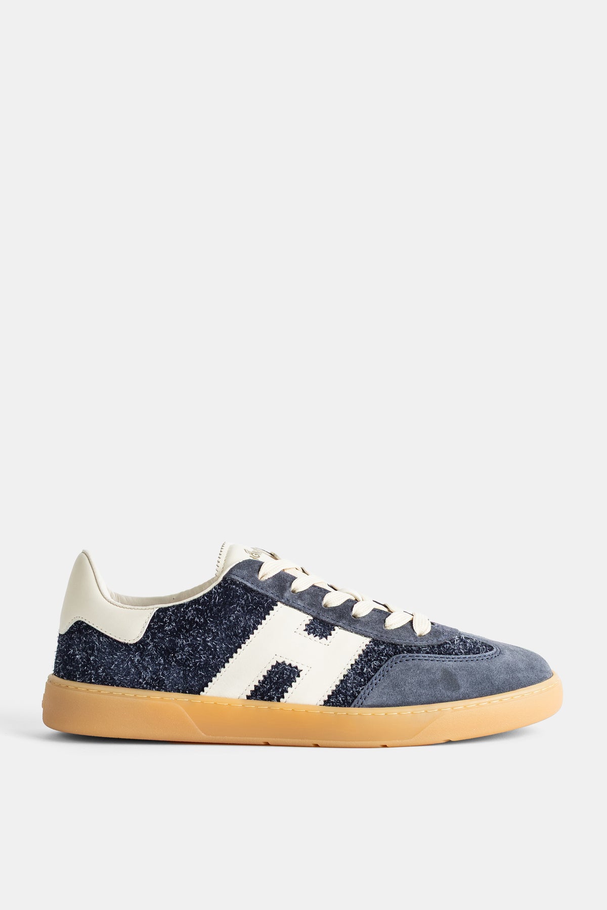Sneakers Cool en daim et tissu chiné bleu marine Hogan