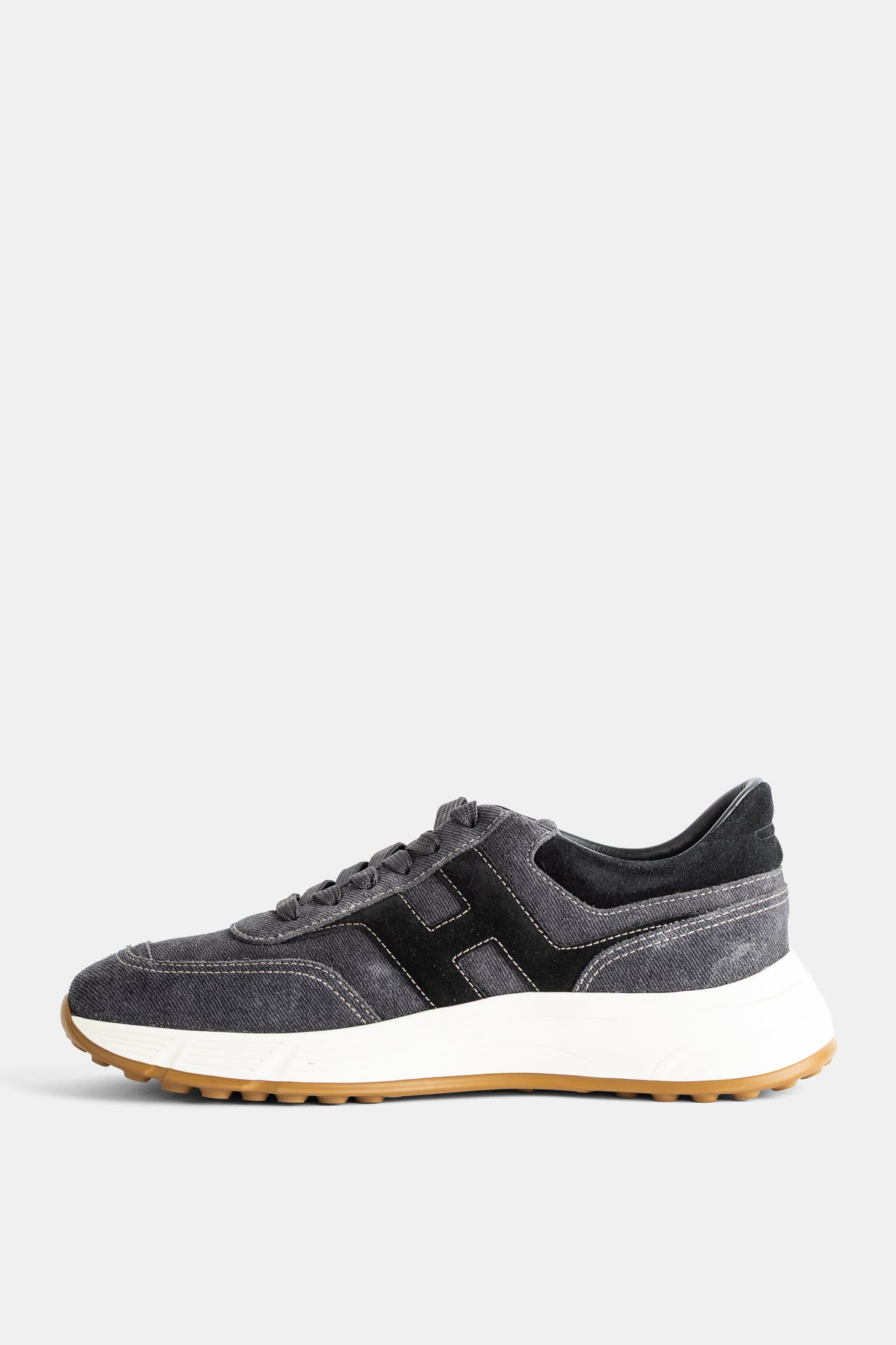 Sneakers Hyperlight en daim effet denim gris Hogan