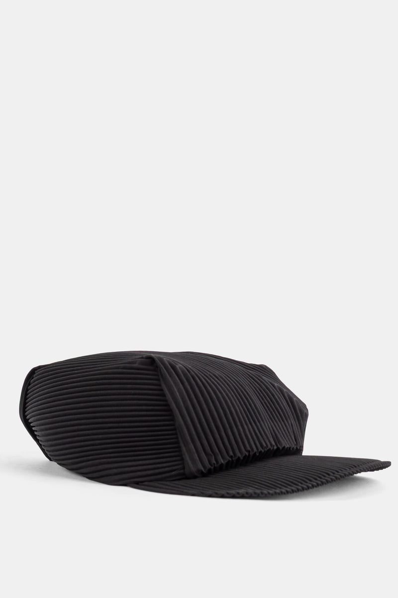 Casquette plissée noire