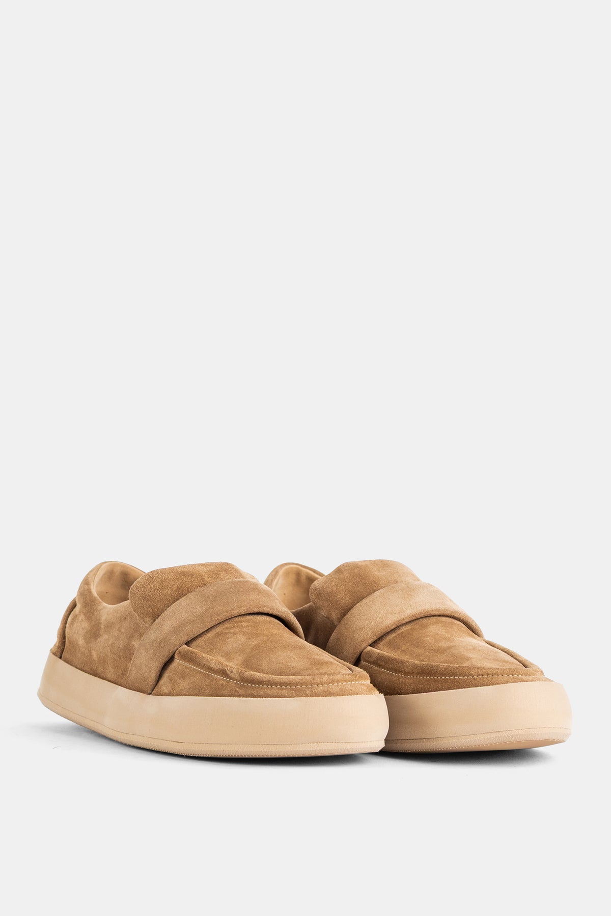 Mocassins Guarnello en cuir noisette