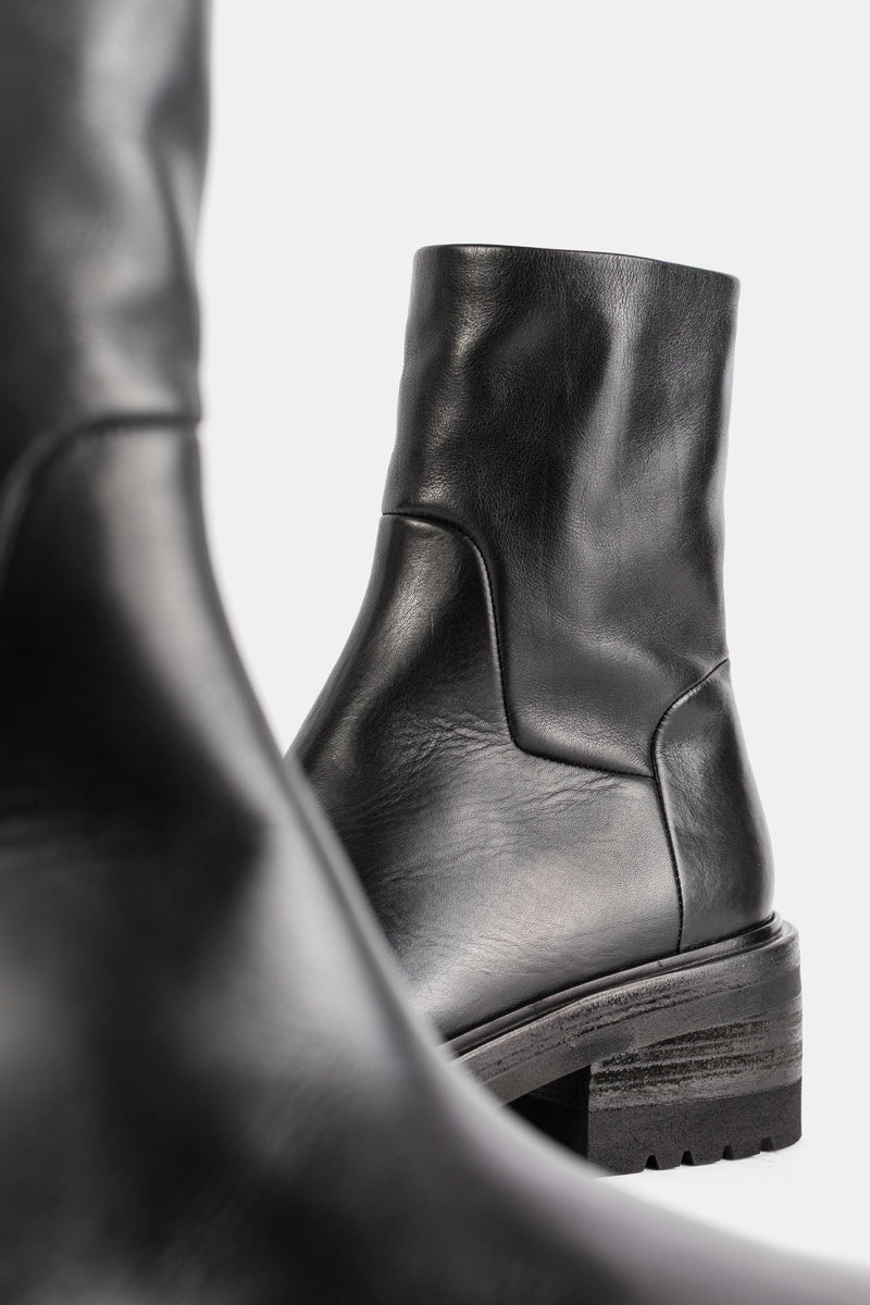 Bottines Gnocco en cuir noir