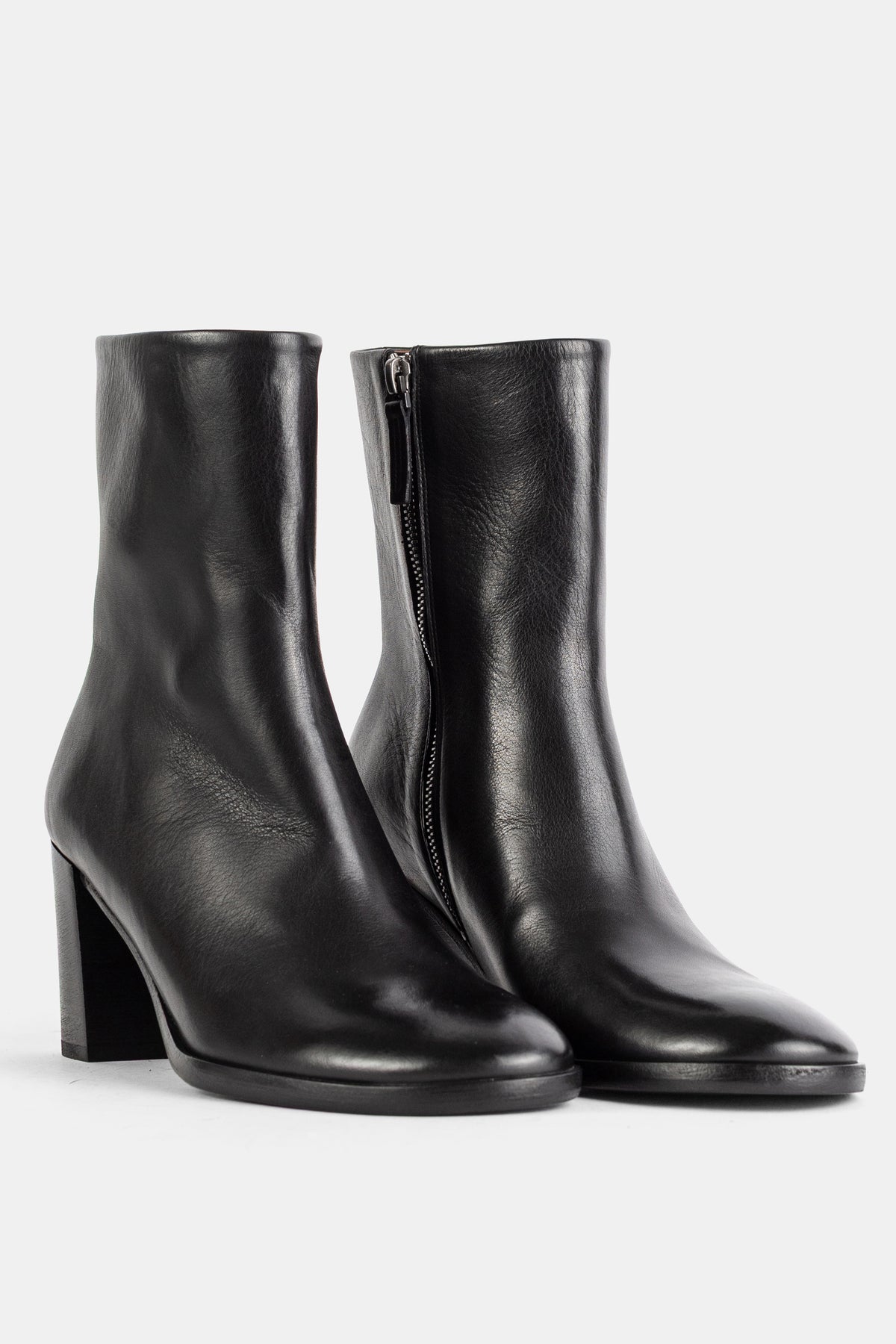 Bottines Norma en cuir noir