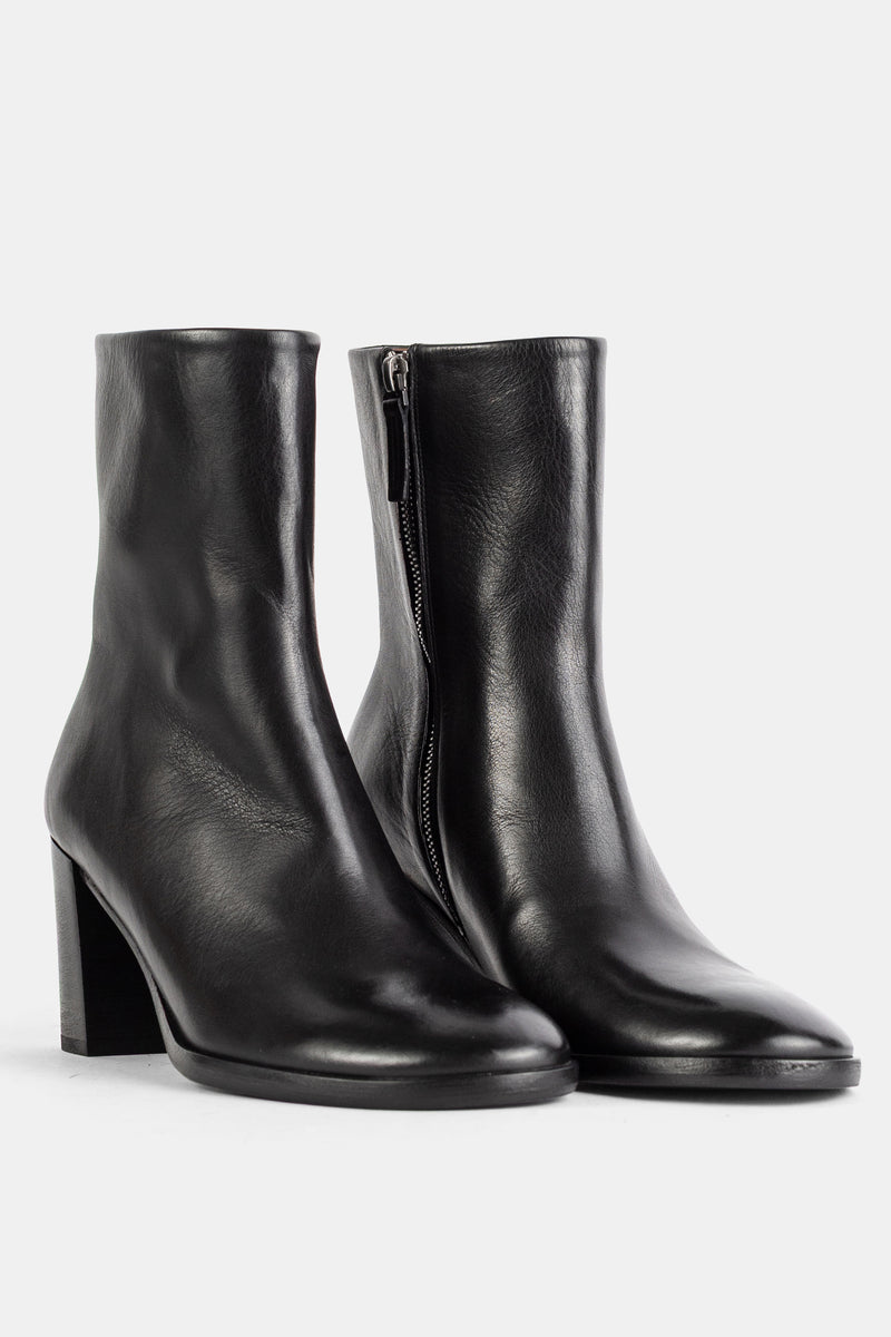 Bottines Norma en cuir noir