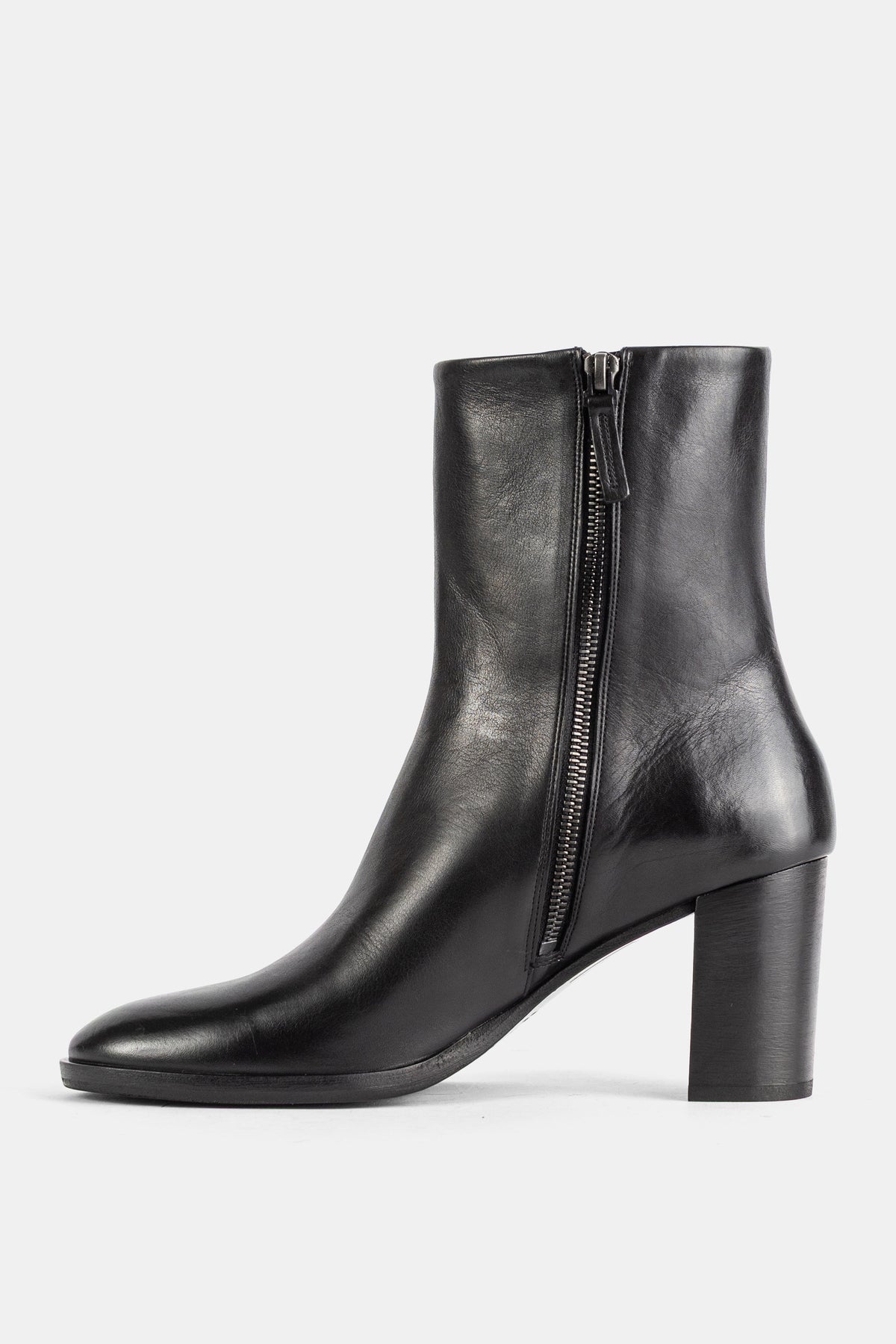 Bottines Norma en cuir noir