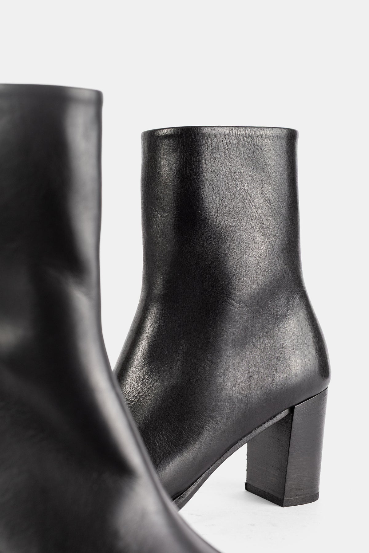 Bottines Norma en cuir noir