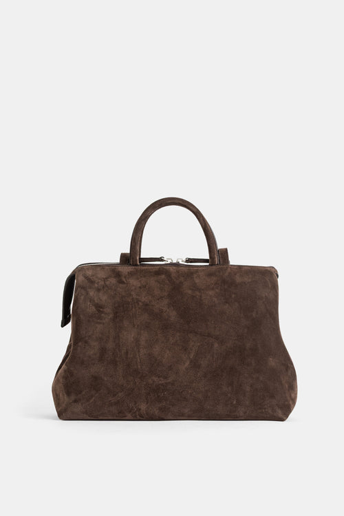 Sac 4 Dritta en cuir suédé marron foncé