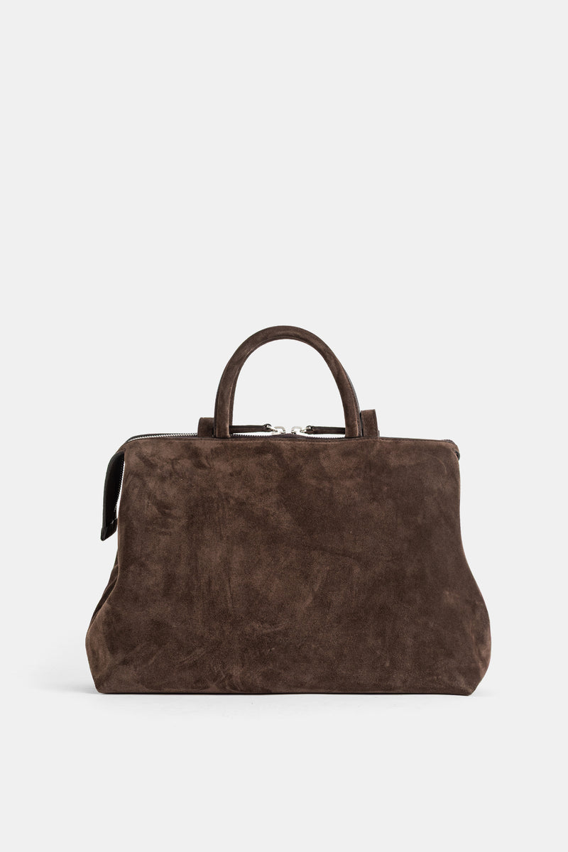 Sac 4 Dritta en cuir suédé marron foncé