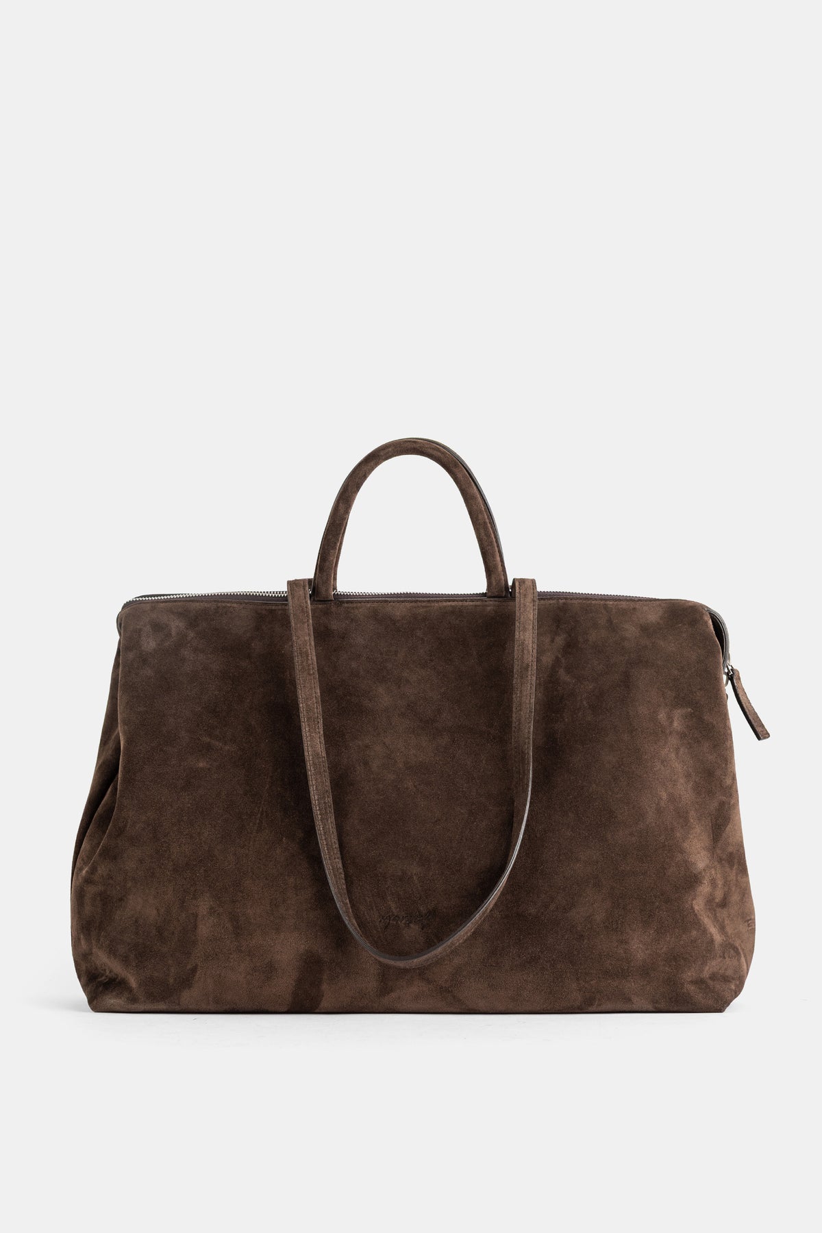 Sac 4 In Orizzontale en cuir suédé marron foncé