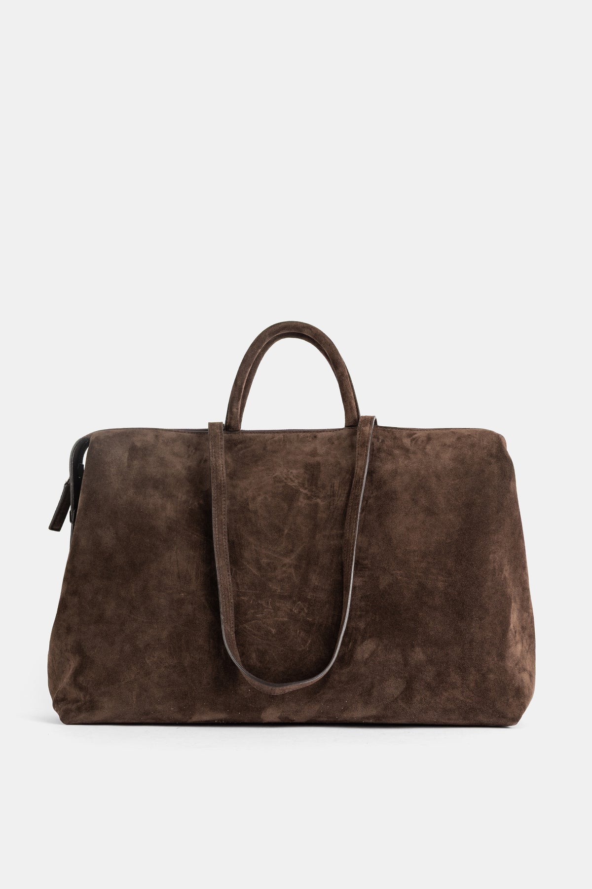 Sac 4 In Orizzontale en cuir suédé marron foncé