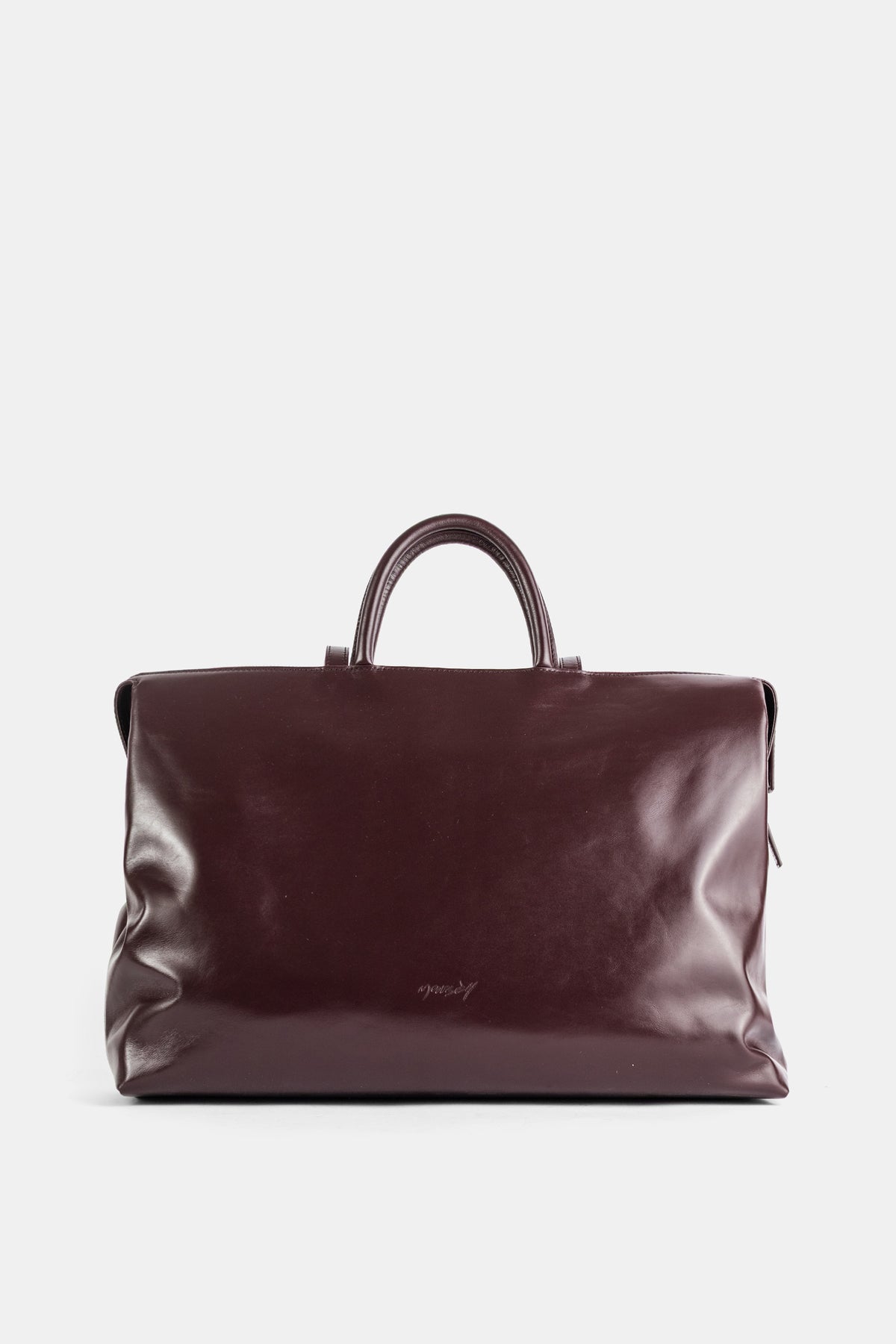 Sac 4 In Orizzontale en cuir marron bordeaux