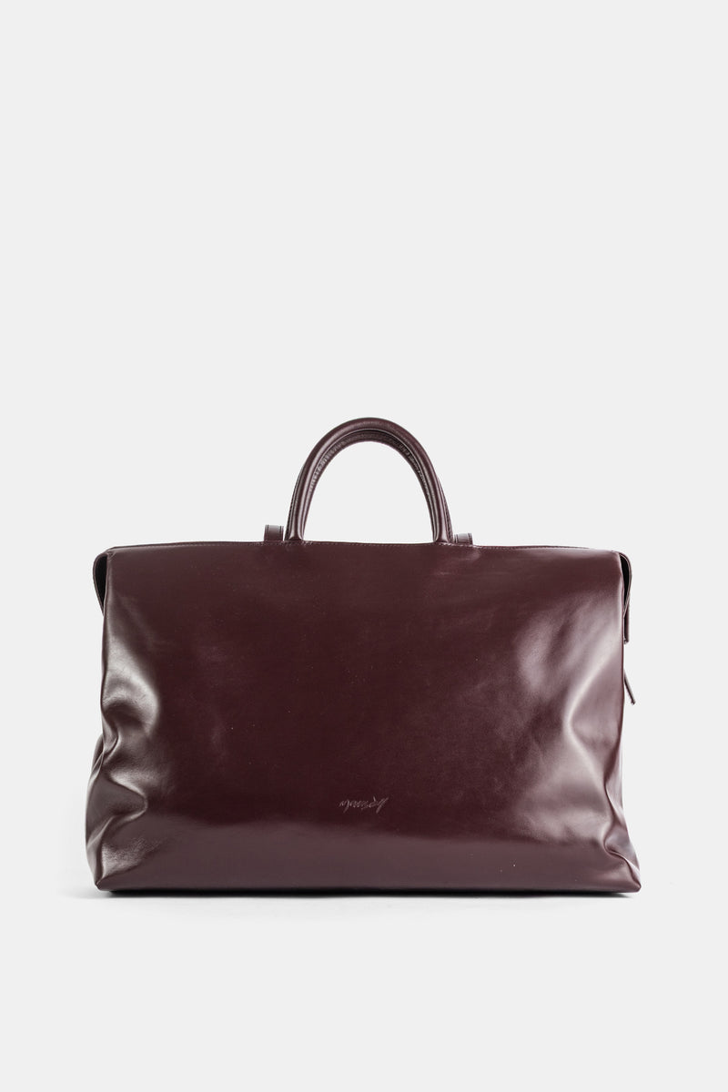 Sac 4 In Orizzontale en cuir marron bordeaux
