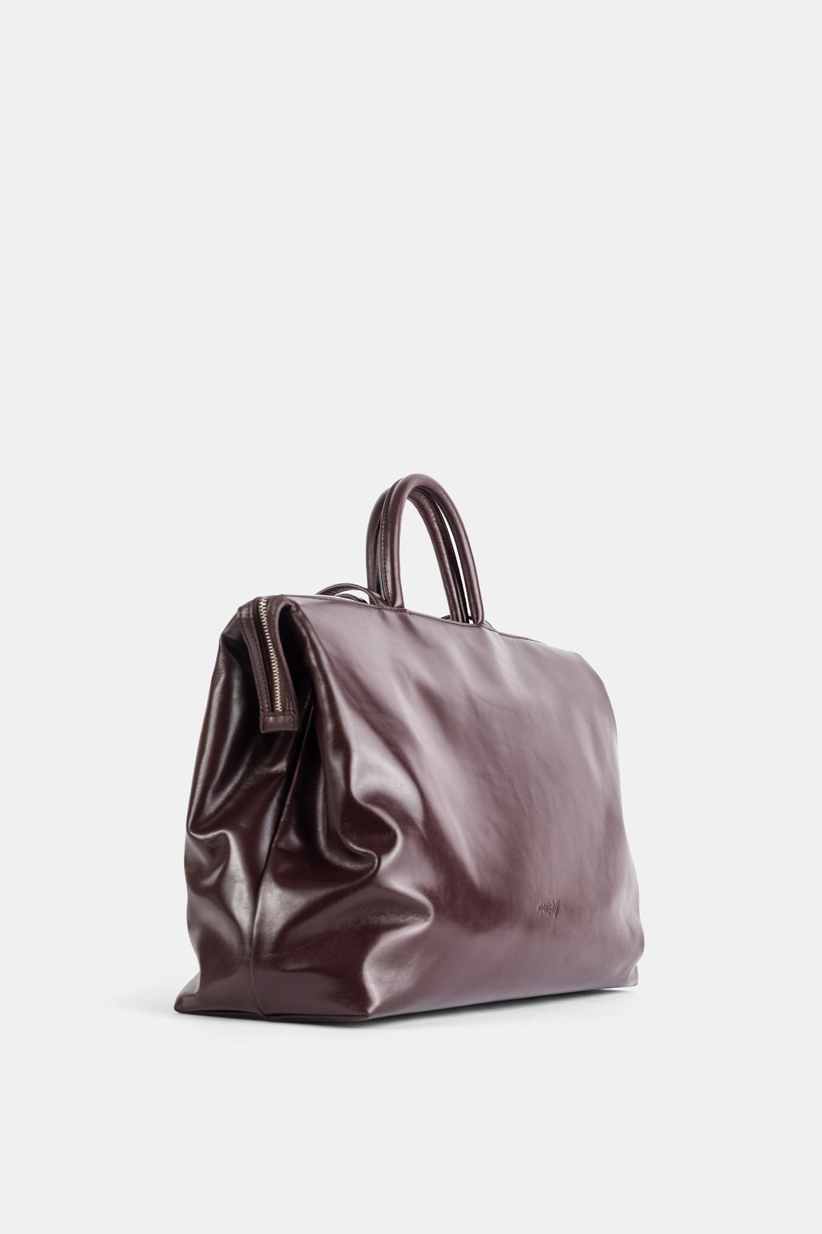 Sac 4 In Orizzontale en cuir marron bordeaux