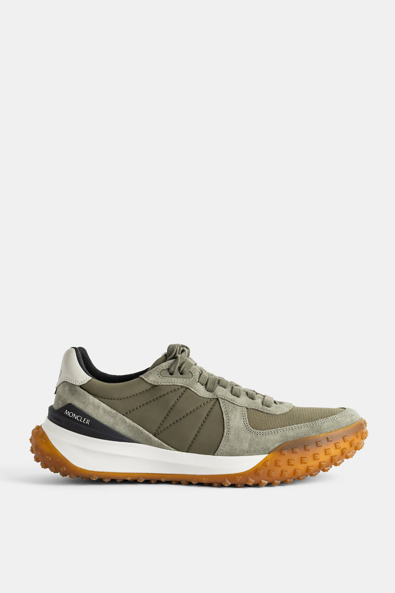 Sneakers City Trek en nylon matelassé et daim kaki Moncler