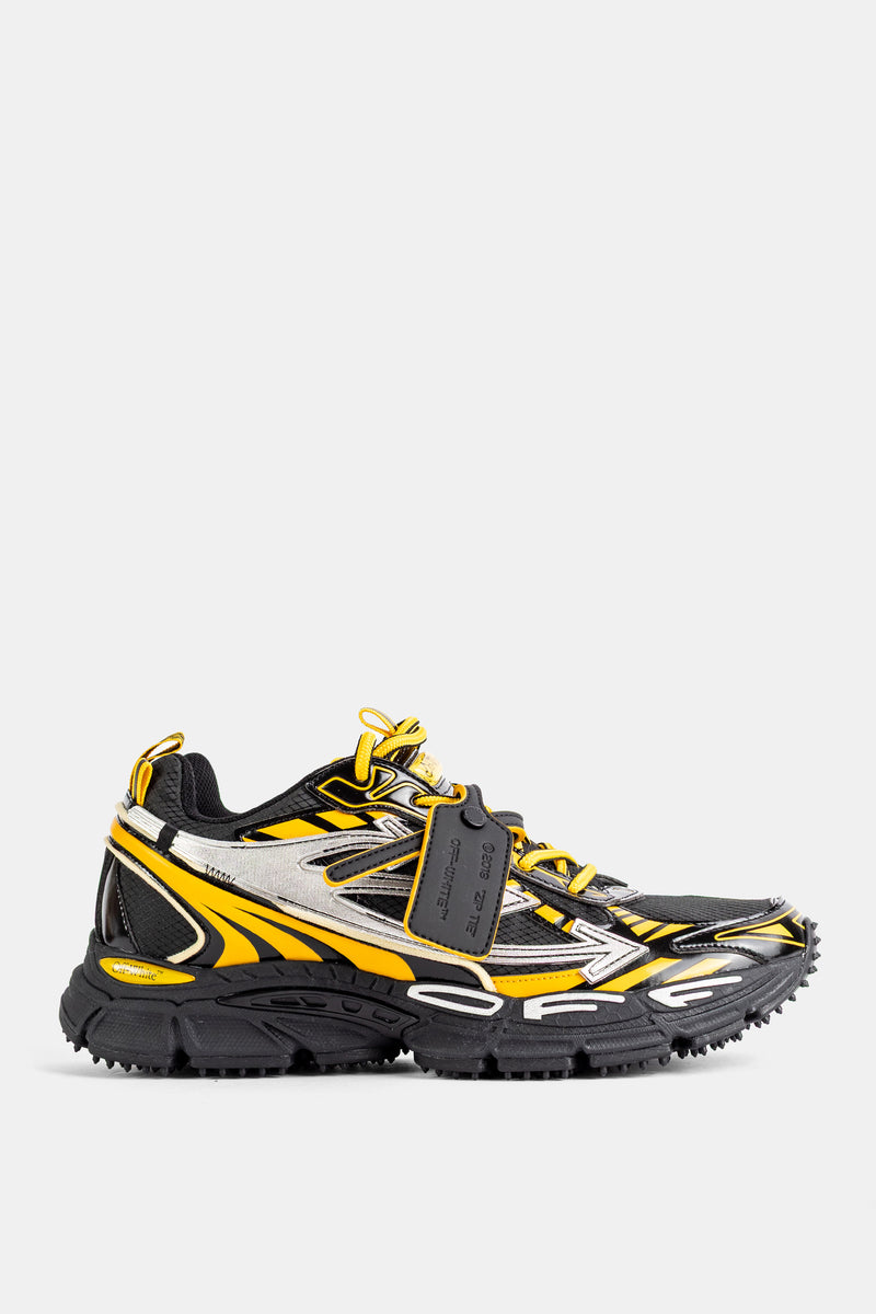 Sneakers Off-White Be Right Back chunky trail nere e gialle silver con dettagli verniciati e zip tie da uomo