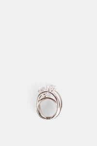 Anello Diamanti Orbit argentato multifila - S