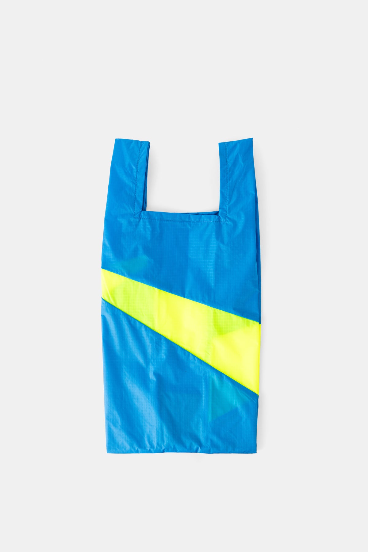 Cabas The New Shopping Bag M bleu azur et jaune fluo Susan Bijl