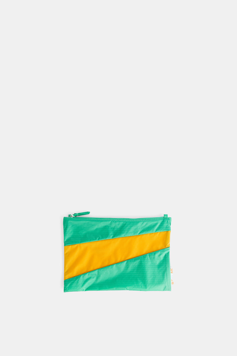 Pochette The New Pouch M verte et jaune souci Susan Bijl