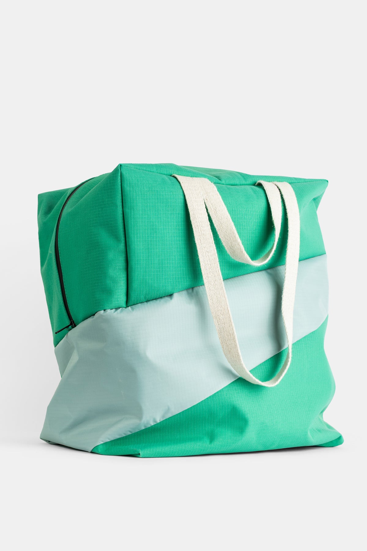 Cabas The New Tote Bag L vert et vert d'eau Susan Bijl