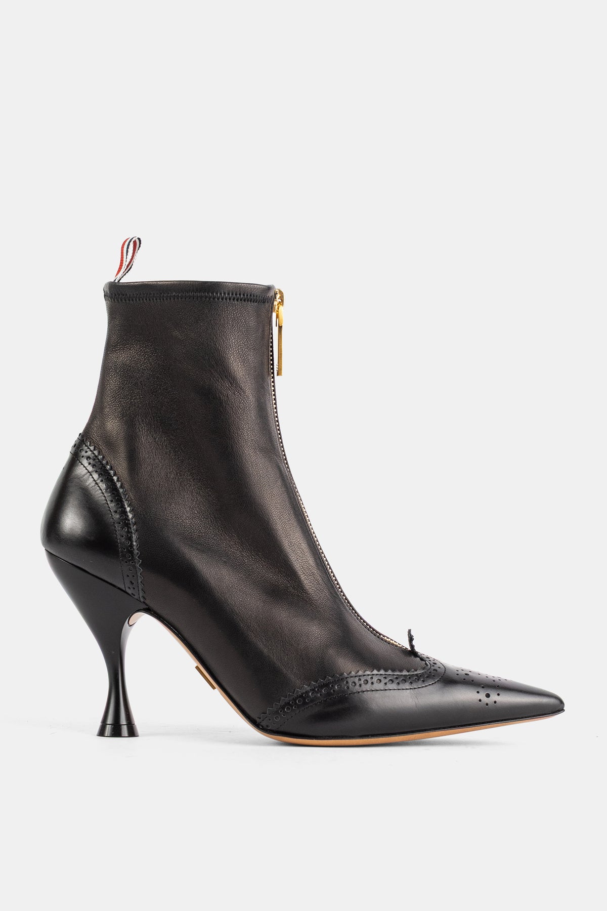 Bottines Wingtip 90mm en cuir noir