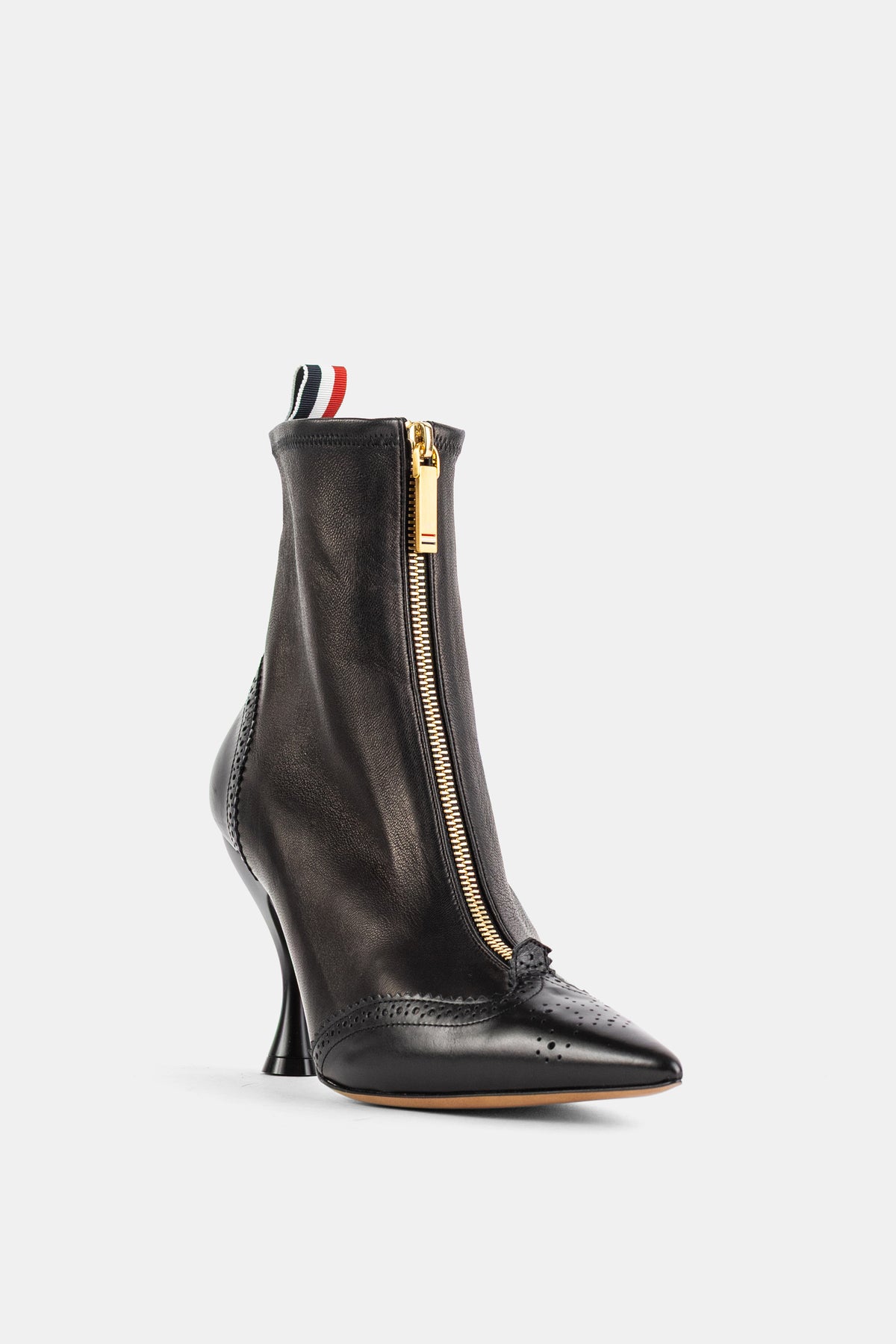 Bottines Wingtip 90mm en cuir noir