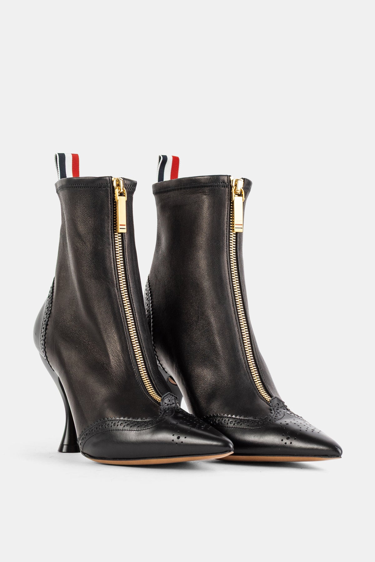 Bottines Wingtip 90mm en cuir noir