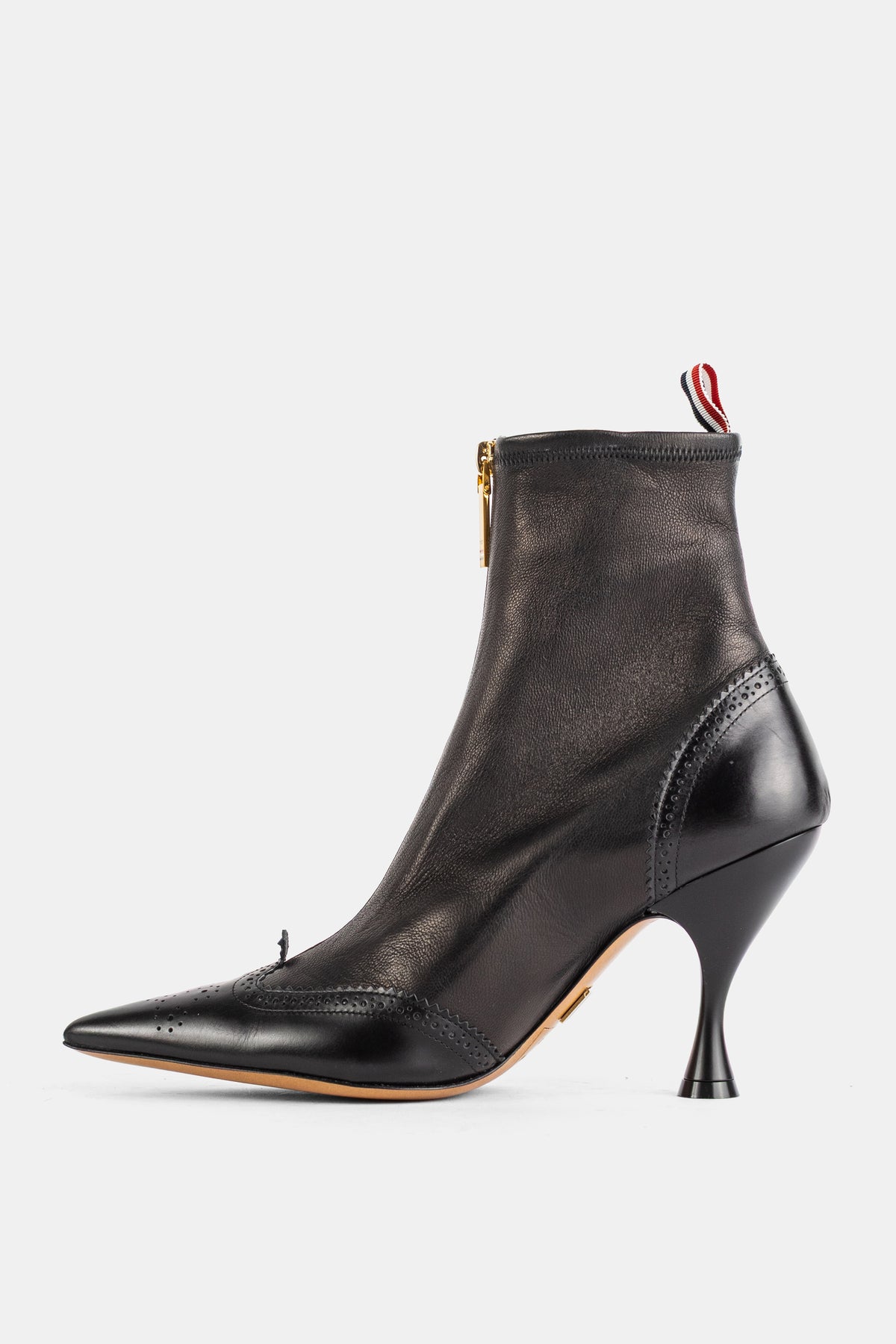 Bottines Wingtip 90mm en cuir noir