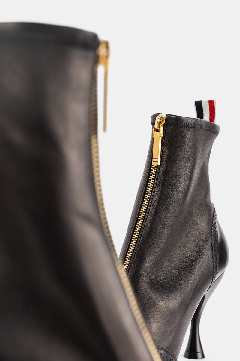 Bottines Wingtip 90mm en cuir noir