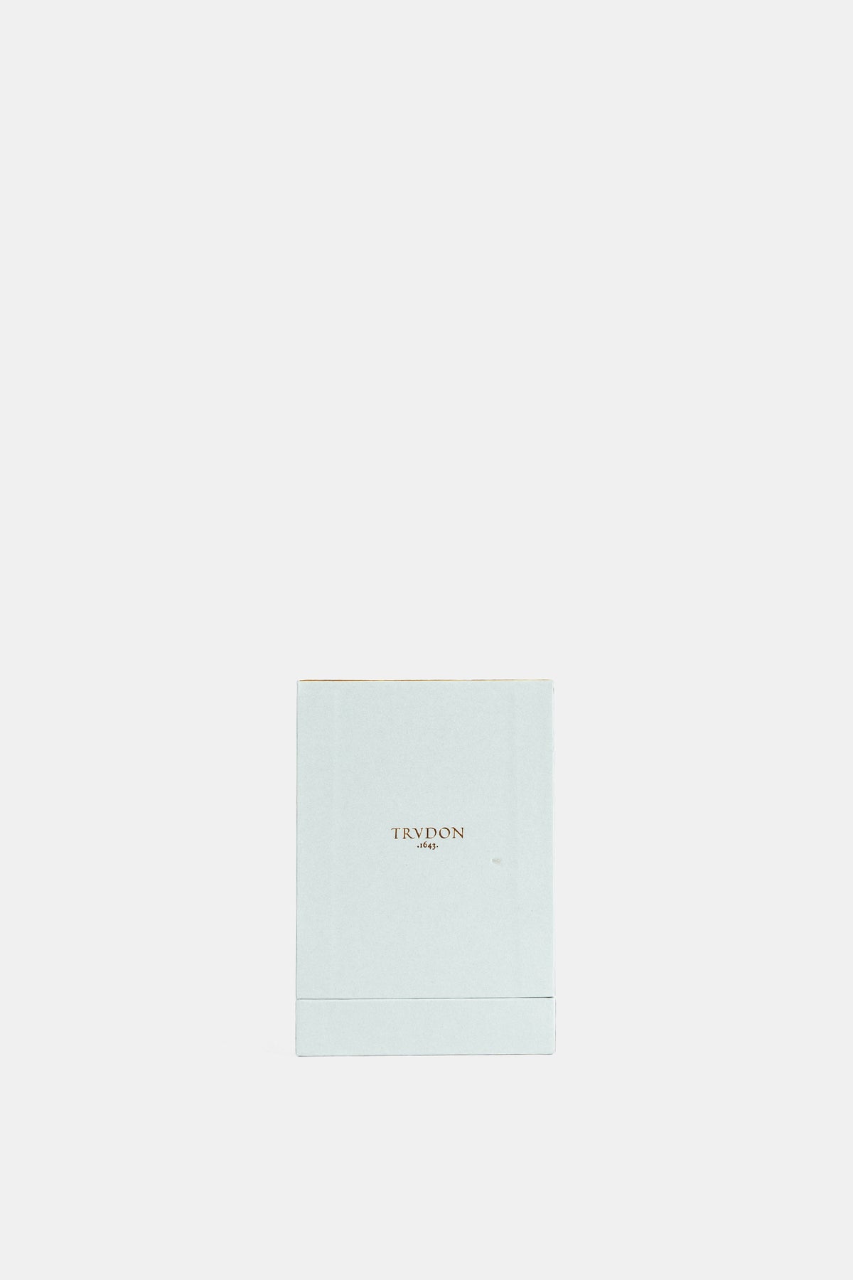 Trudon Carmen Eau de Parfum boîte cadeau bleu clair avec inscription dorée 1643, packaging minimaliste luxe