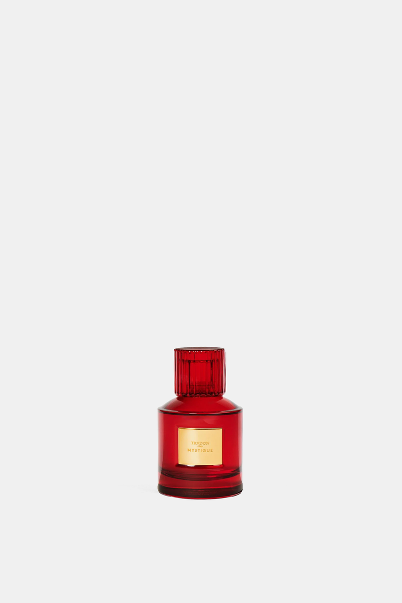 Trudon Mystique Eau de Parfum 100 ml crimson red glass bottle with fluted cap and gold plaque unisex