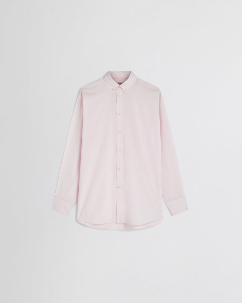 Phoebe Philo chemise oversize col boutonné manches longues en coton rose pâle pour femme