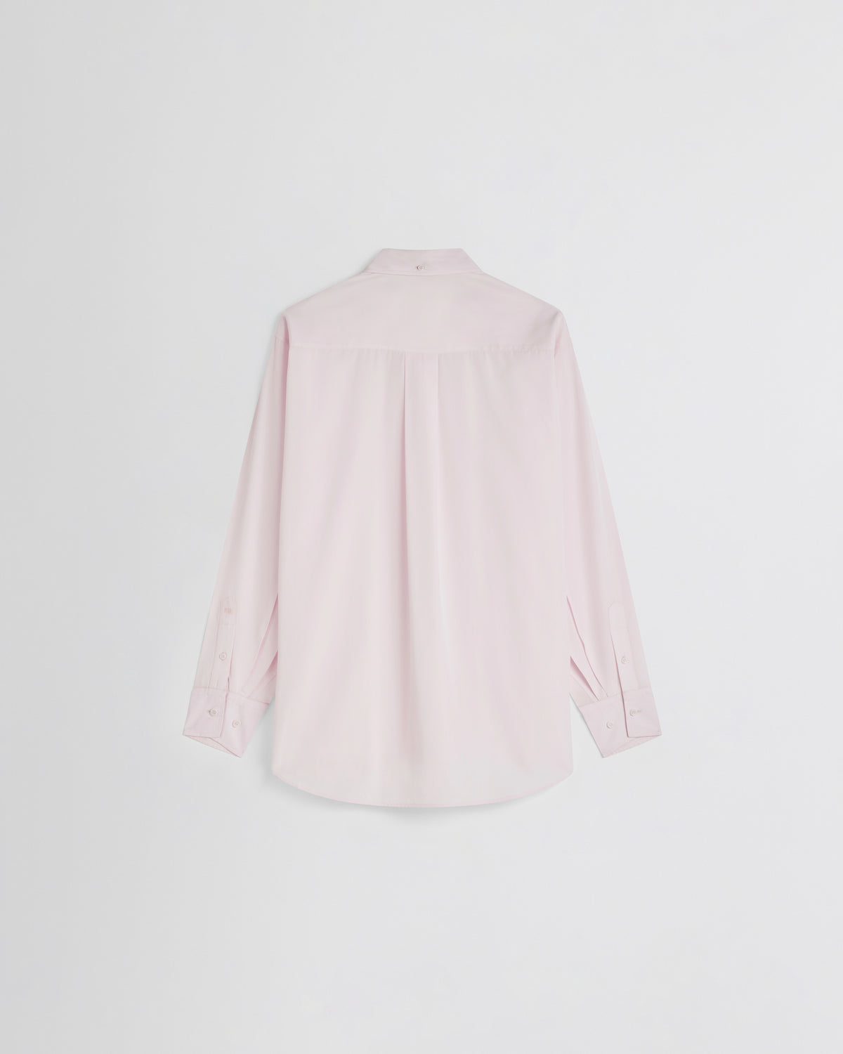 Phoebe Philo chemise femme dos avec pince central poignets boutonnés tissu coton rose pâle