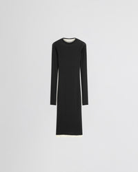 Kleid Hug aus schwarzer Viskose - S
