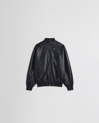 Classic Bomberjacke aus tintenschwarzem Leder - FR 36