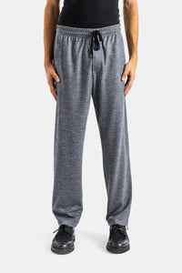 Harris Wharf pantalon jogging Vitale coupe droite en laine vierge texturée gris chiné