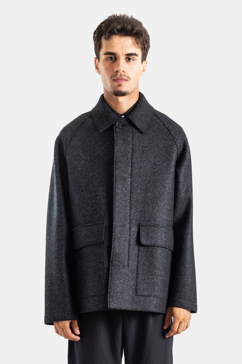 Veste country en laine pressée anthracite