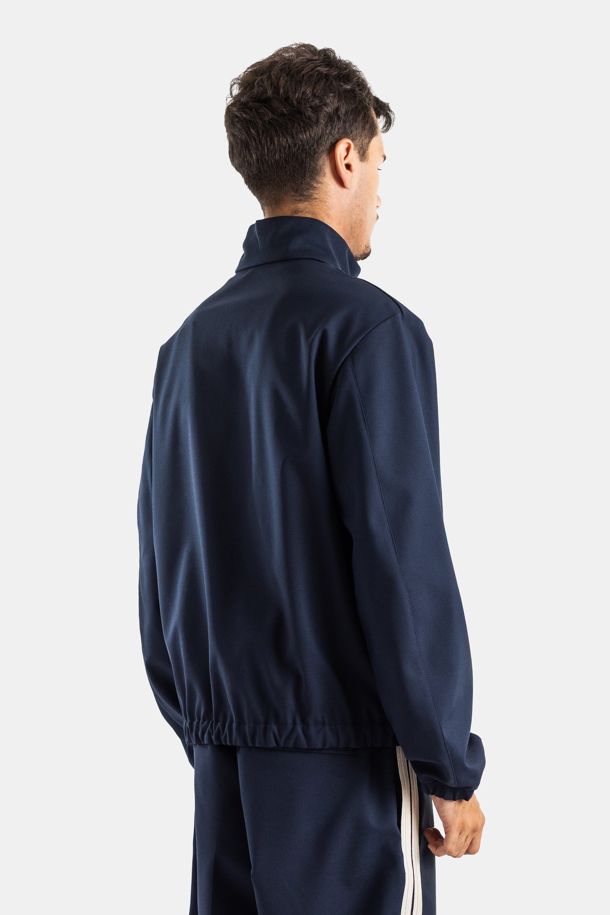 Moncler Navy Blue Stretch Zipped Fourioun Jacket | Actuel B