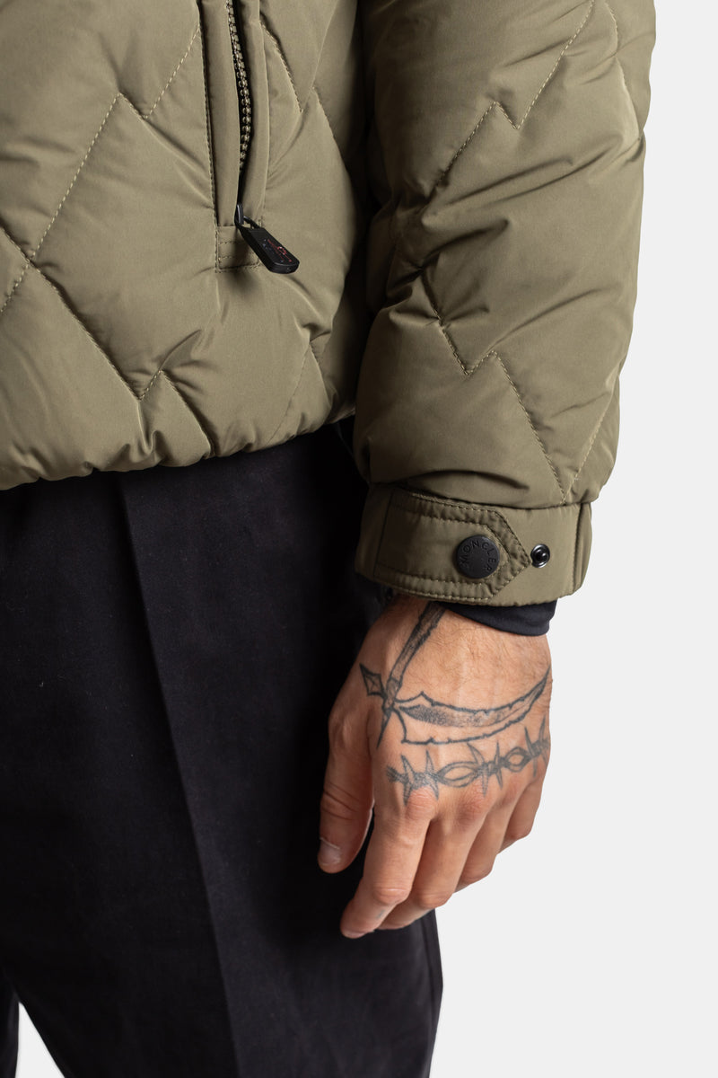 Moncler Grenoble Bramans poignet manchette bouton-pression détail tatouage main kaki homme