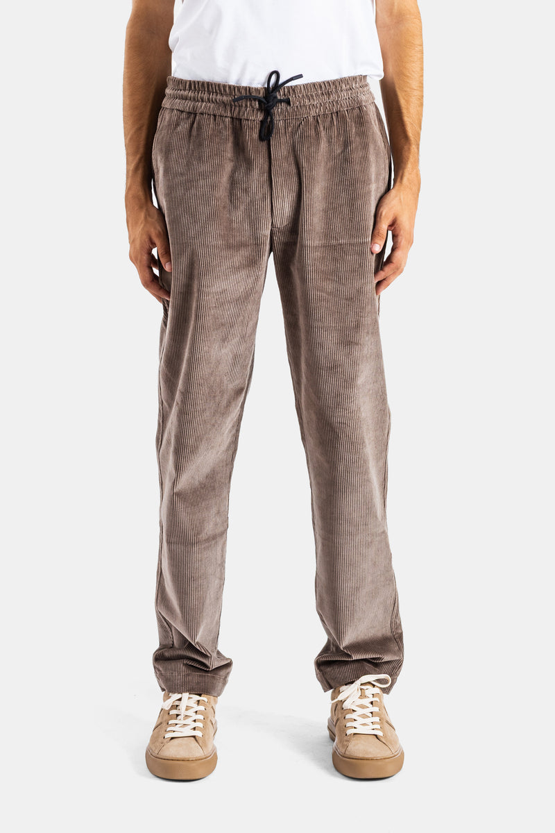 Pantalon Mindset en velours côtelé taupe